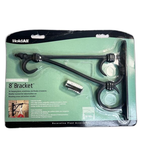 NWT HoldAll 8" Bracket for hanging plants, wind chimes, bird feeders & lanterns - Picture 2 of 6